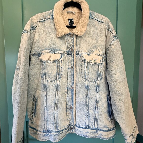 GAP Jackets & Blazers - GAP Sherpa Denim Jacket